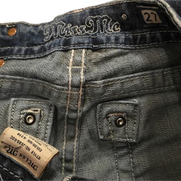 Miss Me Capri Cropped Bling‎ Pockets Stretch Women's Size 27 x 25 - Picture 12 of 12